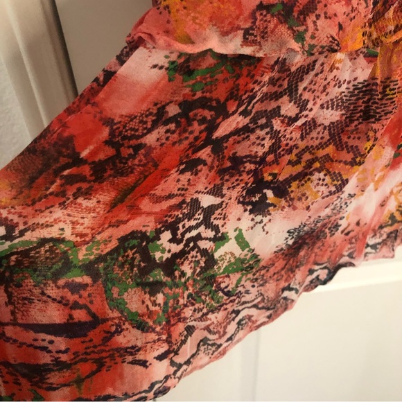 Rare IRO blouse Reopam 18S Floral Ruffle back open flowy top Sz 36 - Picture 11 of 12